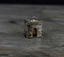 Charm Anhänger Silber Arc de Triomphe  3D massiv - attraktiv & außergewöhnlich