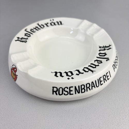 Werbe aschenbecher rosenbräu - werbe-aschenbecher, "rosenbräu