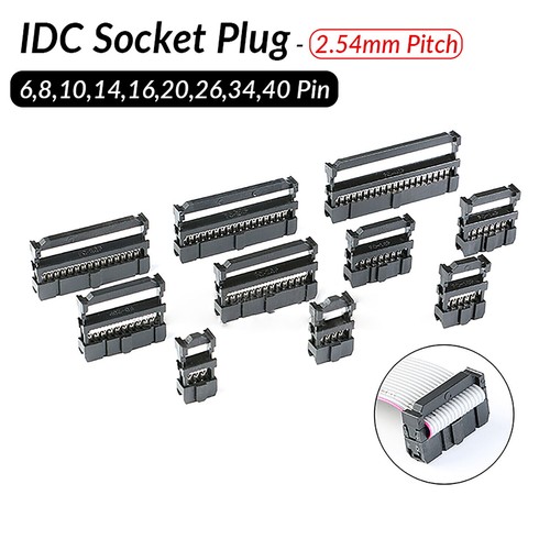 Idc buchse stecker flachband - buchse,