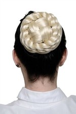 Haarteil Zopf Dutt Haarknoten geflochten Tracht Haar Blond-Mix TC2041-24BT613