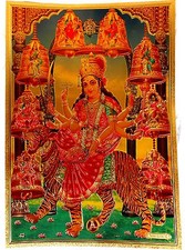 BILD Parvati DURGA Prägedruck INDIEN Poster Kunststoff Vorlage Tattoo edel (29)