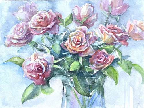 Original aquarell - original,