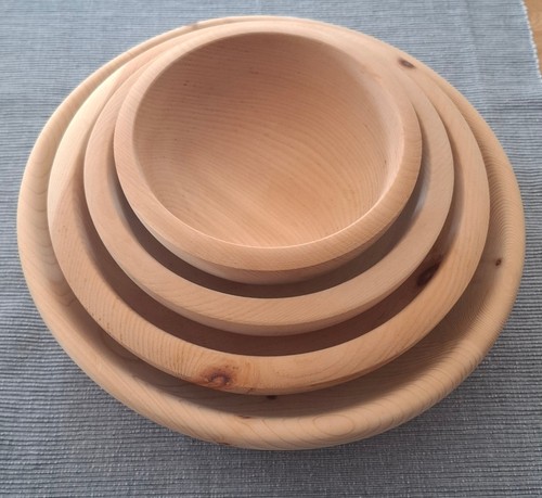 4er zirbenholz schalenset - 4er, zirbenholz-schalenset
