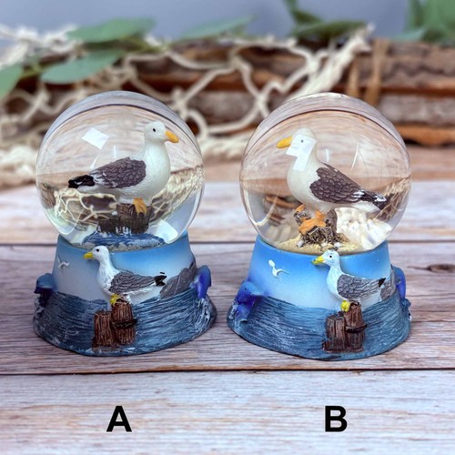 Schneekugel 5cm möwe - 4,5cm, auf