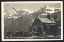 Nassfeld Valeriehaus, Bad Gastein, Motiv mit Besuchern, Ansichtskarte 1930 