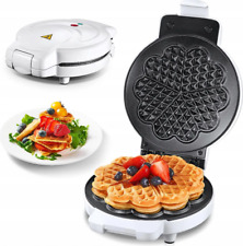 Waffeleisen Waffelmaker Herzform Waffeln Waffelautomat Herzwaffeleisen 900W weiß