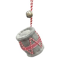 Dekohänger TROMMEL Filz grau