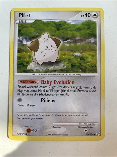 Pokémon karte pii - karte,