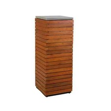 Deko Säule Akazienholz recycelt 118cm Dekosäule für Indoor Outdoor Holzsäule neu
