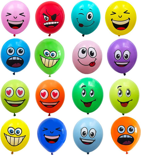 Smiley luftballons 100 latex - smiley,