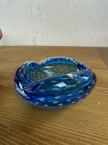 Murano glas aschenbecher blau - glas,