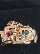 Löwenpaar goldring mit - löwenpaar,