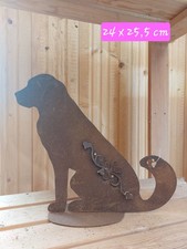 Hund sitzend edelrost deko - sitzend,,