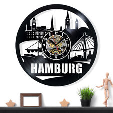 Hamburg Schallplatten-Wanduhr