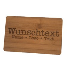 Frühstücksbrett / Schneidebrett Mit Gravur Wunschtext Name Logo Text. 