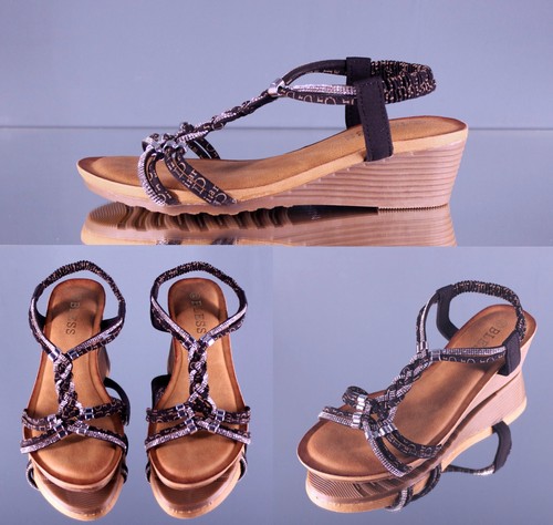 Damen keil sandaletten mit 4cm - damen,