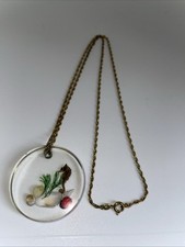AM Kette + Anhänger mit Seepferdchen+ Muscheln,L 56, D-3.7cm
