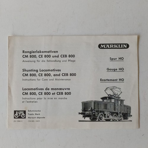 Märklin cm800 ce800 ceb800 - märklin,