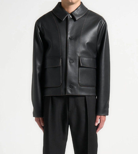 Herren schwarz lammleder leder - herren,