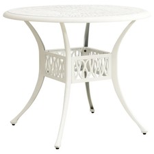 Gartentisch weiß 90x90x74 - weiß,