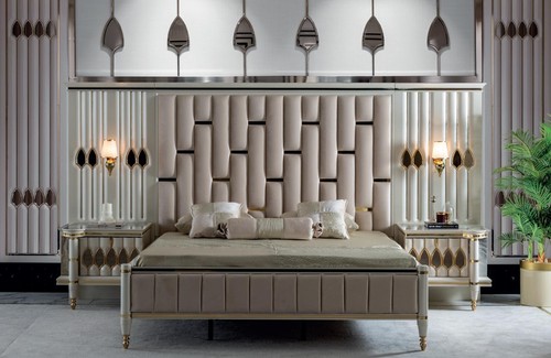Bett beige metall - beige,