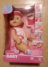 Simba New Born Baby Set Puppe Girl Töpfchen Lätzchen Flasche Body Mütze   neu  