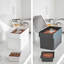 Futterbox Tierfutterbehälter 6L Box für Hund Katze Trockenfutter bis 3,5kg