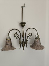 Jugendstil Messing Deckenlampe