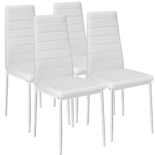 Esszimmerstühle Kunstleder Küchenstuhl Freischwinger Armlehnstuhl weiß B-Ware