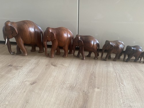 Elefanten gruppe holz herde - holz, 6