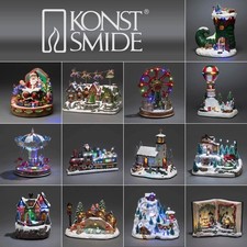 Konstsmide LED Weihnachts Szenerie Leucht Deko Animation Musik Batterie Trafo