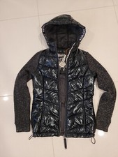 superdry quilted Jacke NEU lack gloss XXS 34 Strickjacke glanz Strick mit Kapuze