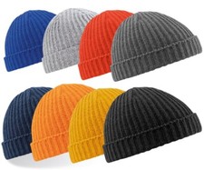 Fischermütze Herren Beanie Mütze Strickmütze Strick Trawler Dogger Kurze Winter