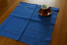 Halbleinen Tischdecke Jeansblau 50 x 50 Gastronomie Home Deko Tischwäsche OVP 13