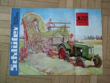 Schlüter Trecker Dieselschlepper S20 mehrseitiger  Prospekt von 1959