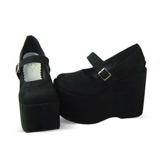 schwarz lolita Shoes