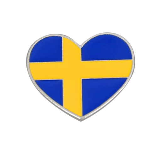 Herz anstecker schweden - herz-anstecker, „schweden“