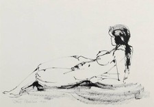 Weiblicher Akt Zeichnung der  Künstlerin Doris Walser