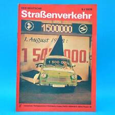 Der Deutsche Straßenverkehr 9 1978 DDR Runderneuerung Wohnanhänger Zündanlage F