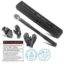 STAHLWERK Drehmomentschlüssel 5-60 Nm 3/8“ Umschaltknarre Ratschenschlüssel 