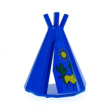 1x Lego Duplo Indianer Zelt blau Tür Tipi Wigwam Cowboy Indianer 31179pb02 31178