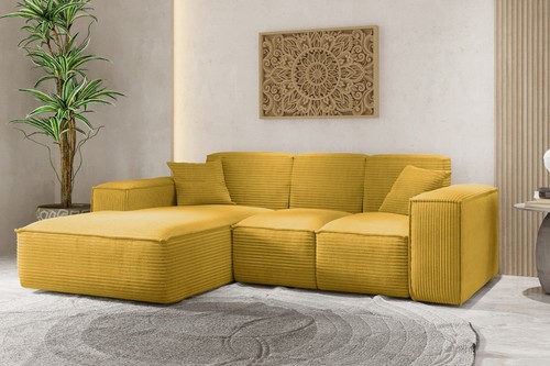 Ecksofa siena form gelb - ecksofa,