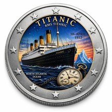 Euro farbmünze titanic - 2,