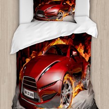 Autos Bettwäsche Set Burnout Reifen Sportwagen