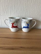 2 Tassen im Weihnachtsdesign -Weihnachtstasse Rentier Weihnachten
