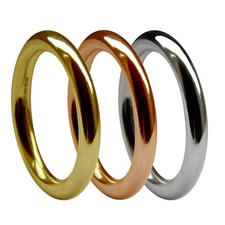 3mm 9ct Gelb Weiß Rose Solid