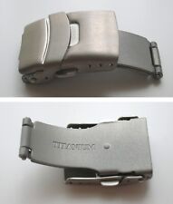 Titanium Sicherheits Titanfaltschließe f. Kautschukuhrband & Titanuhrenband 20mm