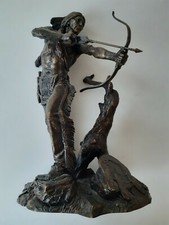 Indianer Bronze-Figur, Karl