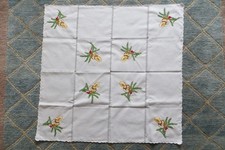 Weihnachtsdecke, handgestickt