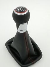 SCHALTKNAUF + SCHALTSACK passt für SEAT Leon II 1P 05-12 /6Gang/12mm! /Rot/ R1